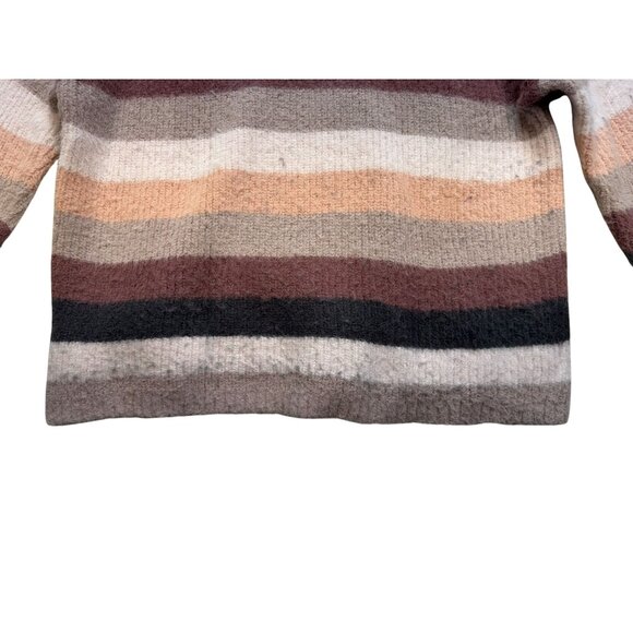 Torrid Womens Striped Cropped Sweater Multi-Color Size 00 Tan Cream Tones - Picture 9 of 12
